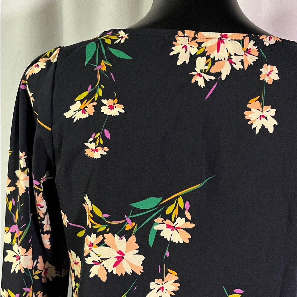 Lulus Herbaceous Babe Navy Floral Print Long Sleeve Shift Dress - Picture 12 of 16